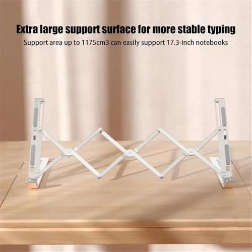 Soporte para Laptop Regulable y Plegable de Aluminio para Mesa 5