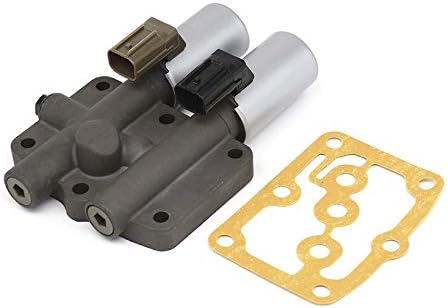 28250-P6H-024 Transmission Dual Linear Solenoid Compatible with Honda Accord Odyssey Acura CL TL MDX Pilot Prelude 28250P6H024 with 1PCS Gasket and 3PCS O-Rings