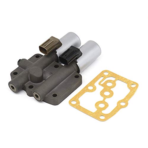 28250-P6H-024 Transmission Dual Linear Solenoid Compatible with Honda Accord Odyssey Acura CL TL MDX Pilot Prelude 28250P6H024 with 1PCS Gasket and 3PCS O-Rings