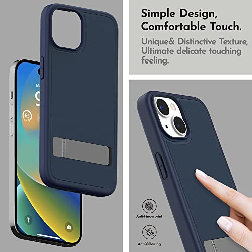 Niunisi Magnetic Case For Iphone 14 Case 6.1-Inch (2022), Slim Kickstand With Screen Protector Compatible With Magsafe Shockproof Translucent Matte Cases Phone Case Cover, Blue #TOP5