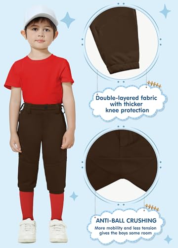 Image of MIVEI 2T 3T 4T 5T to 16Years Toddler Baseball Pants Youth Boys Tball Pants