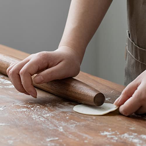 Muso Wood Decorative French Rolling Pins For Baking,Wooden Rolling Pin,Pastry Pizza Dough Roller (Walnut 15-3/4 Inch) #TOP6