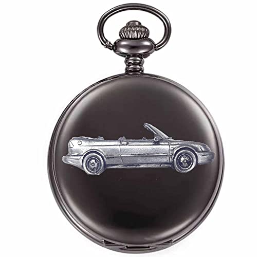 Montre gousset à quartz voiture suédoise 9.3 convertible noir poli Ref228