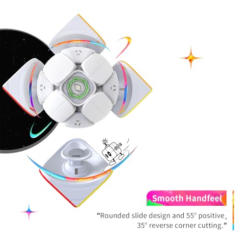 GAN 251 M Air, 2x2 Magnetic Speed Puzzle Cube Stickerless 251 Mini Cube 48 Magnets Puzzle Toy for Beginner(Frosted Surface Primary Internal) - Image 4