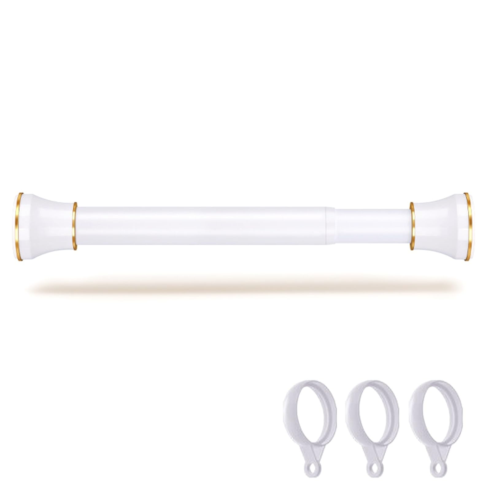 Klemmstange Duschvorhang mit Ringen, 70–410 cm, Ohne Bohren