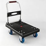 【Comfort e sicurezza】: progettato con un'impugnatura antiscivolo, il carrello offre una sensazione confortevole e un controllo sicuro durante la spinta. I suoi bordi sono dotati di strisce paraurti protettive for ridurre al minimo i danni da collisione e mantenere stabile il carico
