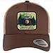 PNW Apparel Smokey The Bear Keep it Green Snapback Trucker Hat with Smokey The Bear Woven Patch (Brown/Tan)