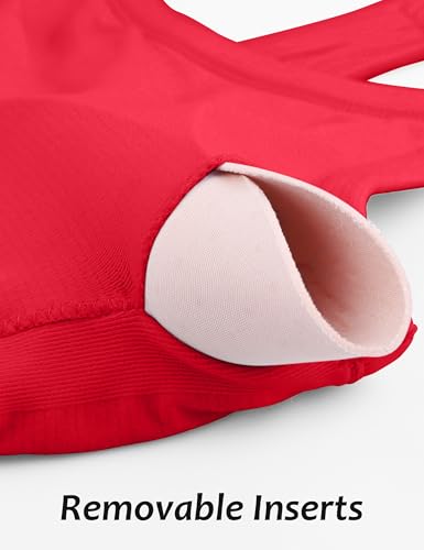Image of MathCat Workout Tank Tops for Women with Built in Bra, Sleeveless Gym Tops Seamless Racerback Athletic Yoga Shirts