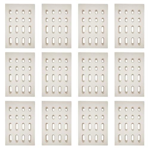 Beurbcikue Ceramic Flame Tamer Briquette for Grand Turbo Barbeques Galore Grill BBQ Brick Replacement Parts for Grand Hall Members Mark, 7 1/16