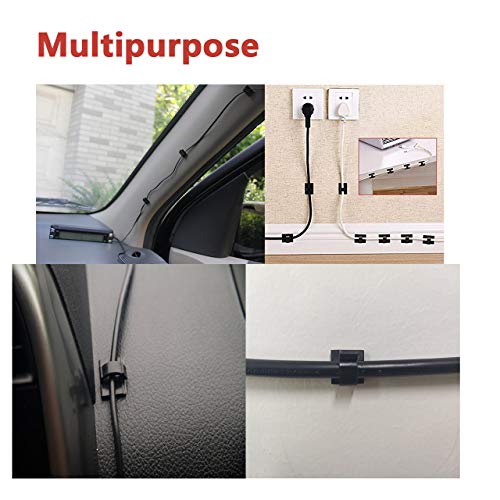 Yocice Cable Clips 60Pcs With Strong Adhesive Tapes,Wire Holder Organizer Cord Management For Car, Office And Home (White- Cc04(60Pcs)) #TOP4
