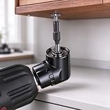 Magnetic Right Angle Drill Adapter, Hex Shank Driver Attachment,Black | Right Angle Drill Adapter For Tight Spaces, Screwdriver Bit Extension, DIY Repair And Automotive Work