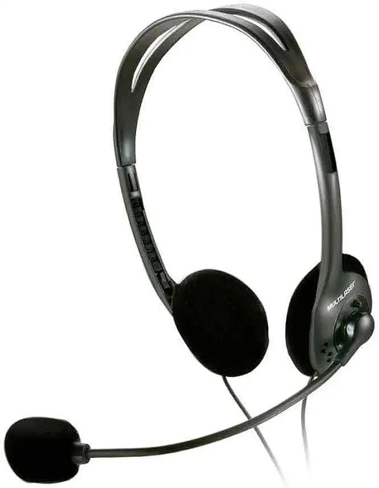 Headset com Cabo de 180cm Potência 100mw e Microfone Flexível Preto - PH002