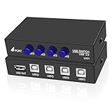 Transmission stable : l'adaptateur de commutateur d'imprimante USB B adopte une puce de contrôle principale haute performance, et chaque interface USB de port offre un taux de transfert efficace, une transmission de signal stable et fiable et ne perd pas de données