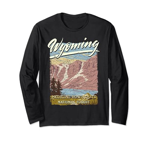 Wyoming Cowboy State Medicine Bow-Routt National Forest Tee Long Sleeve T-Shirt