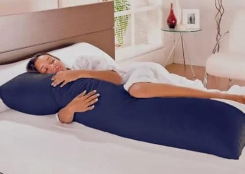 Capa/Fronha Para Travesseiro Gigante Almofada de Corpo Inteiro Para Gestante (Azul Marinho)