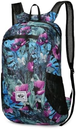 PORRASSO Sac à Dos Randonnée 20L Imperméable – Léger 0,62 Kg, Avec Sifflet, Bandes Réfléchissantes, Compatible Poche à Eau – Homme/femme