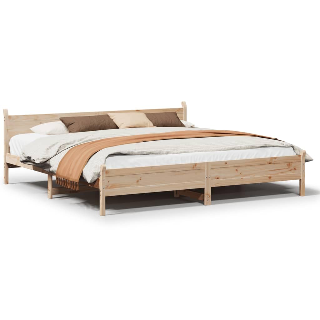 Furniture Item Home Bettgestell ohne Matratze 180x200 cm Super King Massivholz Kiefer Möbel
