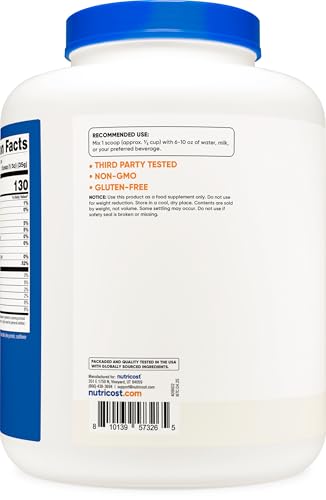Image of Nutricost Grass-Fed Whey Protein Isolate (Unflavored) 5LBS (Pack of 2)