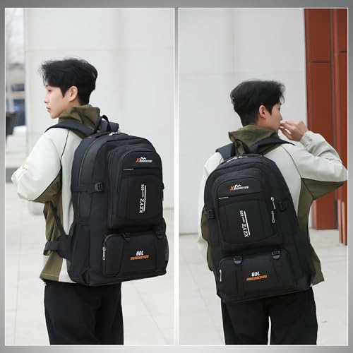 Alyxen 80 Litri Zaini Da Escursionismo,Ideale Per Lo Sport All'aperto, Trekking,Viaggi Di Campeggio,Borsa Per Alpinismo Impermeabile,Daypack Da Arrampicata Da Viaggio,Zaino - 6