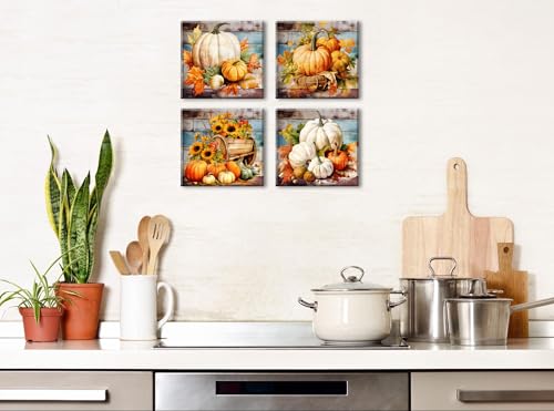 Rustic-Pumpkin-Wall-Art-Fall-Themed-Maple-Leaves-Sunflower-Canvas-Wall-Decor-for-Kitchen-Living-Room-Home-Decorations-Farmhouse-Autumn-Pictures-Vintage-Wood-Grain-Prints-Modern-Artworks-12×12-4-Pcs Rustic Pumpkin Wall Art Fall Themed Maple Leaves Sunflower Canvas Wall Decor for Kitchen Living Room Home Decorations Farmhouse Autumn Pictures Vintage Wood Grain Prints Modern Artworks 12×12 4 Pcs
