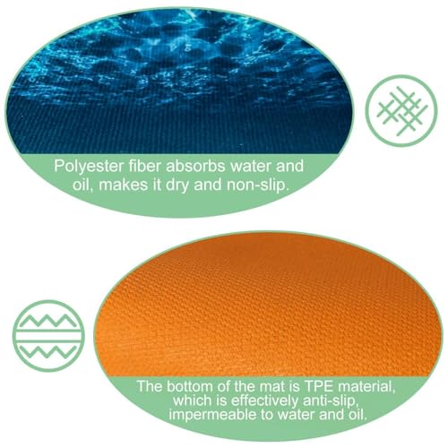 Alfombrillas de cocina absorbentes VAPOKF pack de 2 alfombras lavables de pasillo 6