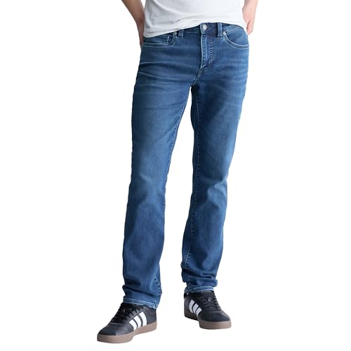 Jean Straight Six Buffalo David Bitton homme pantalon denim droit whiskered fleece