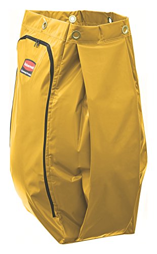 Rubbermaid Commercial Products High-Capacity Cleaning/Utility Cart Bag, 34-Gallon, Yellow, Compatible With Rubbermaid Cleaning Carts #TOP3