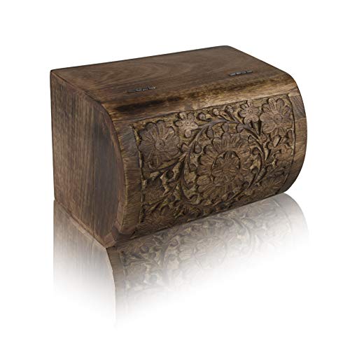 Great Birthday Gift Ideas Handmade Decorative Wooden Jewelry Box Treasure Box Jewelry Organizer Keepsake Box Treasure Chest Trinket Holder Lock Box Watch Box 9 X 6 Inch (Brown) #TOP5