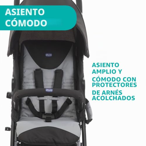 Miniatura 9 de Chicco Echo Silla De Paseo Ligera Y Plegable Desde 0 Meses Hasta 22 Kg, Carrito Bebé Compacto Y Reclinable Con Apoyabrazos, Posición Para Dormir, Cierre Paraguas Y Parasol Ajustable - Gris Scarlet