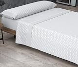 HM'S HOME'SECRET Roomers Juego de sábanas Estampadas Calidad 30/30 144 Hilos, 50% poliéster y 50% algodón 15 Diseños en 2 Colores (Sueño Gris, Cama 90cm)