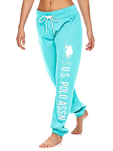 Image of U.S. POLO ASSN. Womens Sweatpants - Women Joggers Sweats with Logo Print - French Terry Poly-Cotton