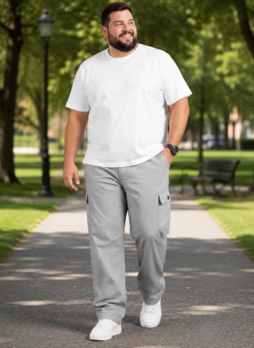 Image of INKKR Men Plus Size Cargo Pants || Plus Cargo Pants Cotton || 2XL-6XL