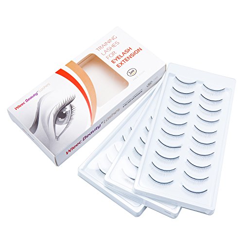 Wleec Beauty Training Lashes for Eyelash Extension (30 Pairs/3 Pack)