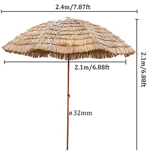 Parasol de patio para restaurantes al aire libre con cubierta de paja 2