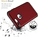 DUDETOP Compatible for iPhone 8 Case,iPhone 7 Case with Tempered Glass Screen Protector,3 Layer Hybrid Heavy Duty Shockproof Anti Slip Full-Body Protective Phone Cover for iPhone 8/7,Red