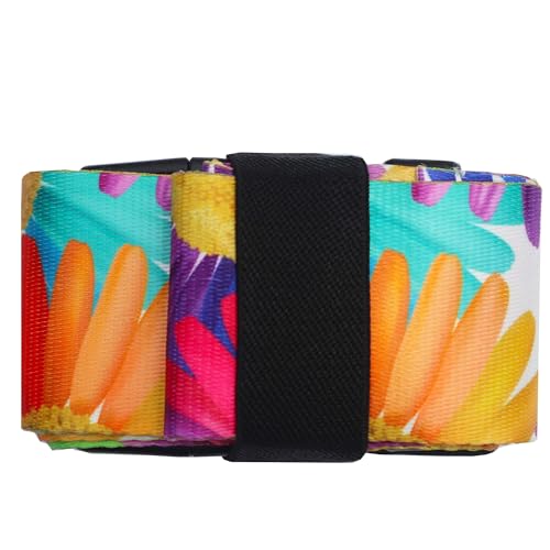 Image of Luggage Straps for Suitcases TSA Approved Easy Pack Organized Suitcase Strap, Luggage Strap, Luggage Belt Strap, Bag Straps for Luggage. Buckle Straps Travel Accessories (Sunflower)