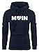 Produktbild MoonWorks Cooler Kapuzen-Pullover Damen Moin Love Herz mit Anker Nordsee Hoodie, L, Moin Herz Navy