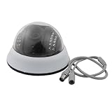 Ruilogod Lentille de 3,6 mm PAL 18 LED Dome Camra vido Noir Blanc