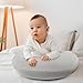 SWESEN Nursing Pillow Cover, Soft Removable Cover for Breastfeeding Pillows, Pillow Slipcover for Baby Boys and Girls, Comfortable & Breathable, Smoky Gray, Washable (Only Cover)