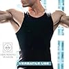 Molten Creek® 6X Mens Vests, Classic Sports, 100% Cotton Tank Tops, Sleeveless, Casual Undershirts, for Summer, Training, Gym Sports (UK, Alpha, M, Regular, Black) #5
