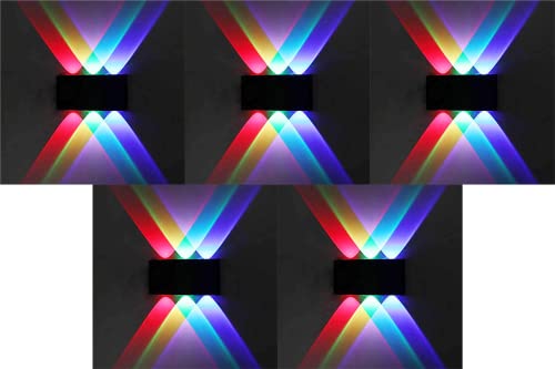 Image of Murphy 6-Watt Sixer U-Shape Up Down Outdoor LED Wall Light with Aluminium IP65 Grade Waterproof Body (Multi Color, Pack of 5)
