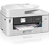 Brother MFCJ5340DWE Multifunzione Inkjet con Stampa A4 e A3 | Ecopro| Cassetto da 250 e ADF 50 fogli | Touchscreen 6.8 Cm | USB, LAN, WiFi |Colore Bianco | Cartucce incluse da 550 pag