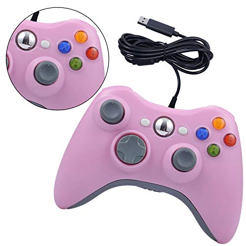 One250 Usb Wired Game Pad Controller, Compatible With Xbox 360, Xbox 360 Slim, Windows Pc - Replacement Usb Wired Gamepad (Pink) #TOP4