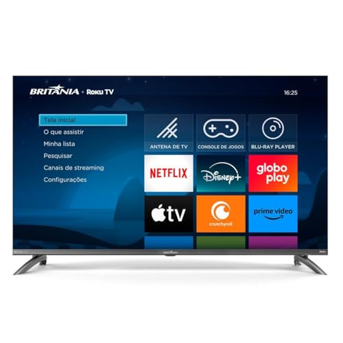 Smart TV 40” Britânia BTV40M9GR2CGB Roku TV LED Dolby Audio