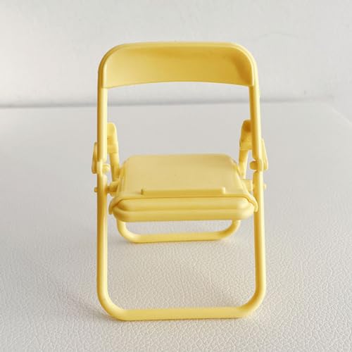 LUOZZY 12pcs Miniature Chair Models Folding Chair Dollhouse Accessories Mini Phone Holders Foldable Mini Chair Shape Cell Phone Stand
