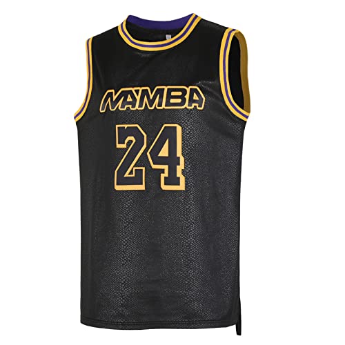 Tdseoghc Youth Basketball Jeresy #24 Basketball Shirt Kids Sports Shirt（Black M/24） #TOP27