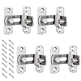 Hohe Qualität: Das Riegel Tür 90 Grad besteht aus hochwertigem Edelstahl mit glatter Oberfläche, Korrosionsbeständigkeit und Rostbeständigkeit. Langlebige und lange Lebensdauer.