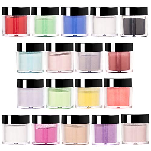 Nail Dip Dipping Powder Vcedas 18 Colors Acrylic Nail Art Tips UV Gel Powder Dust Design Decoration 3D Manicure