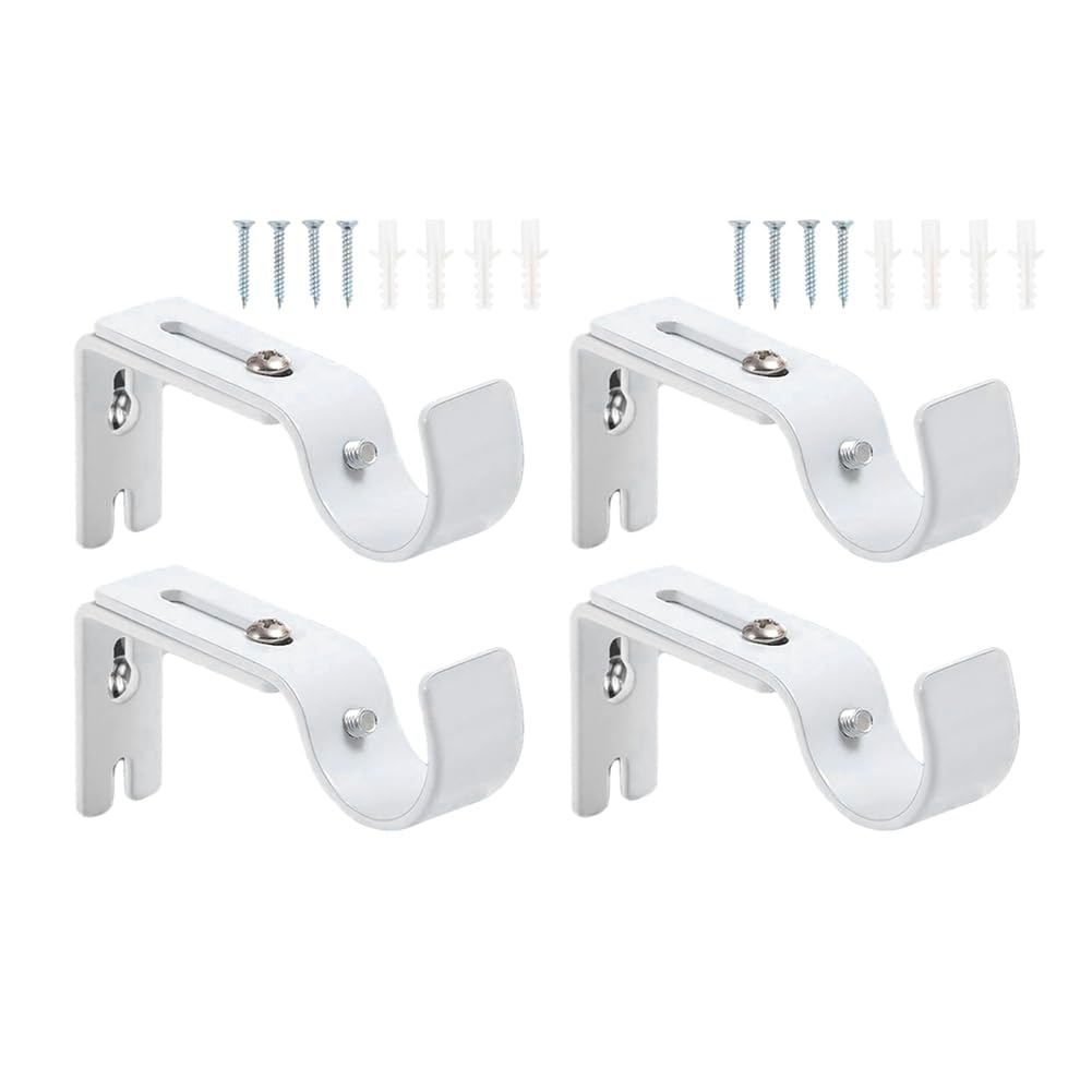 IJSDNVJNDX 4pcs Adjustable Metal Roman Rod Brackets Curtain Accessories Universal Curtain Rod Holders