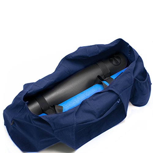 Uhawi Yoga Mat Bag Large Yoga Mat Tote Sling Carrier With 4 Pocketsfits All Size Mats With Multi-Functional Storage Pockets Light And Durable（With Yoga Mat Carrying Strap） (Dark Blue) #TOP3
